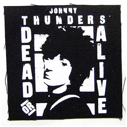 dead or alive Square (デッド オア アライヴ スクエア) 布パッチ/JOHNNY THUNDERS (ジョニー サンダース)【バンドグッズ(布パッチ/ワッペン)】