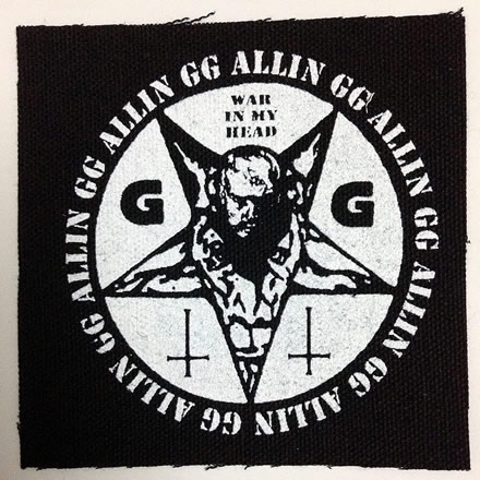 War in My Head (ウォー イン マイ ヘッド) 布パッチ/GG Allin (ジー ジー アリン)【バンドグッズ(布パッチ/ワッペン)】
